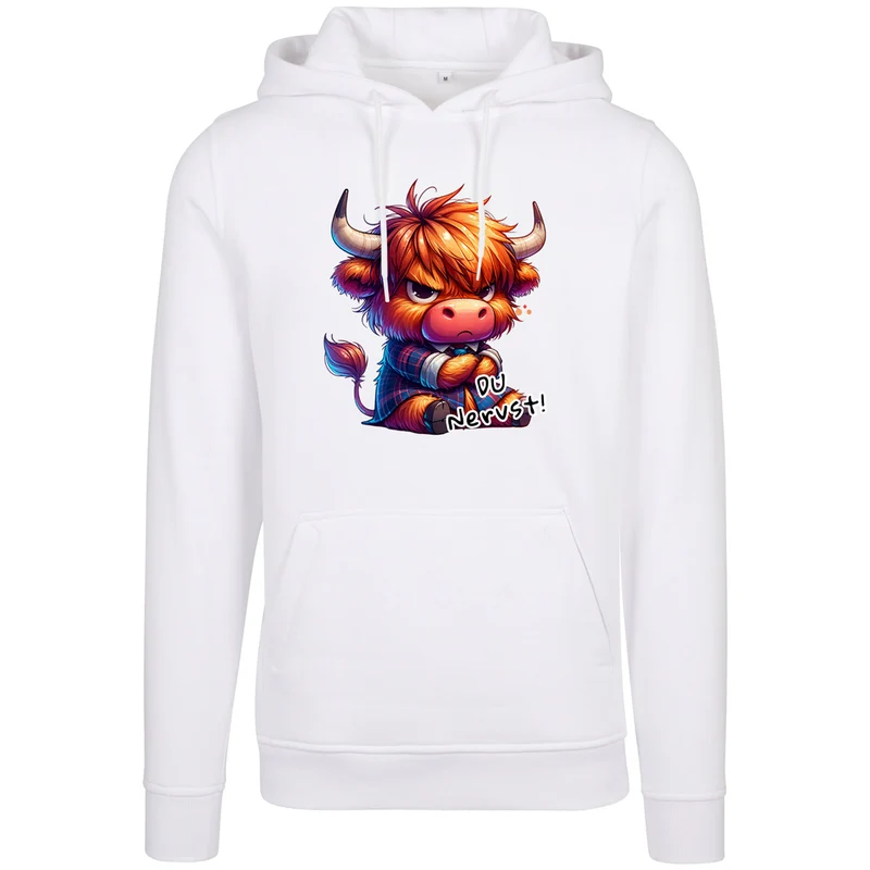 Hoodie - Kuh Stier Cow Du nervst - verschiedene Farben zur Auswahl