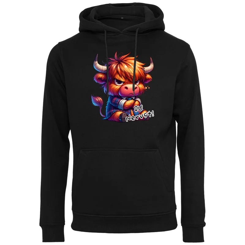 Hoodie - Kuh Stier Cow Du nervst - verschiedene Farben zur Auswahl