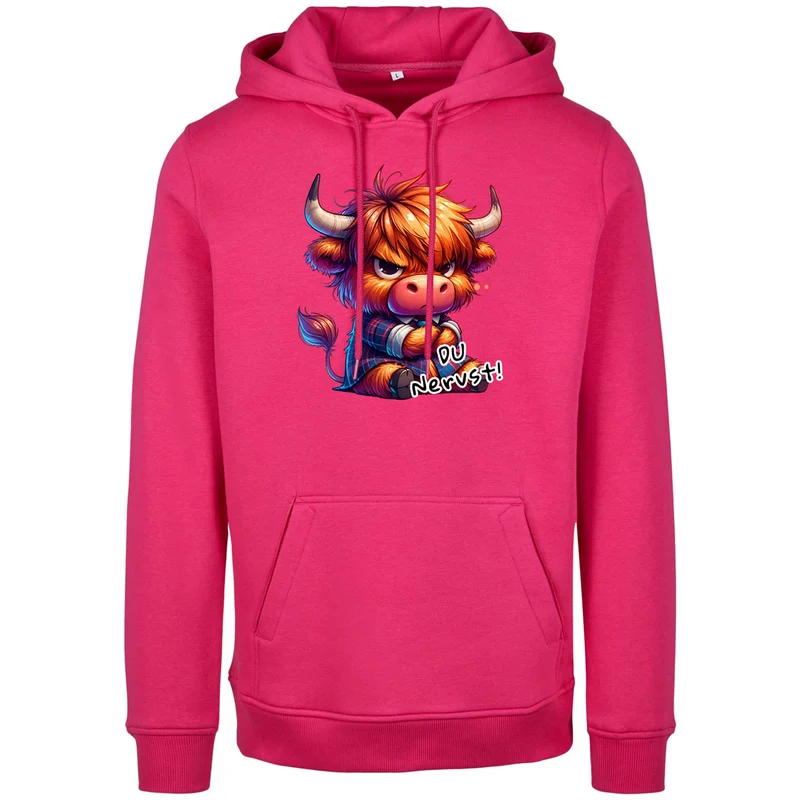 Hoodie - Kuh Stier Cow Du nervst - verschiedene Farben zur Auswahl