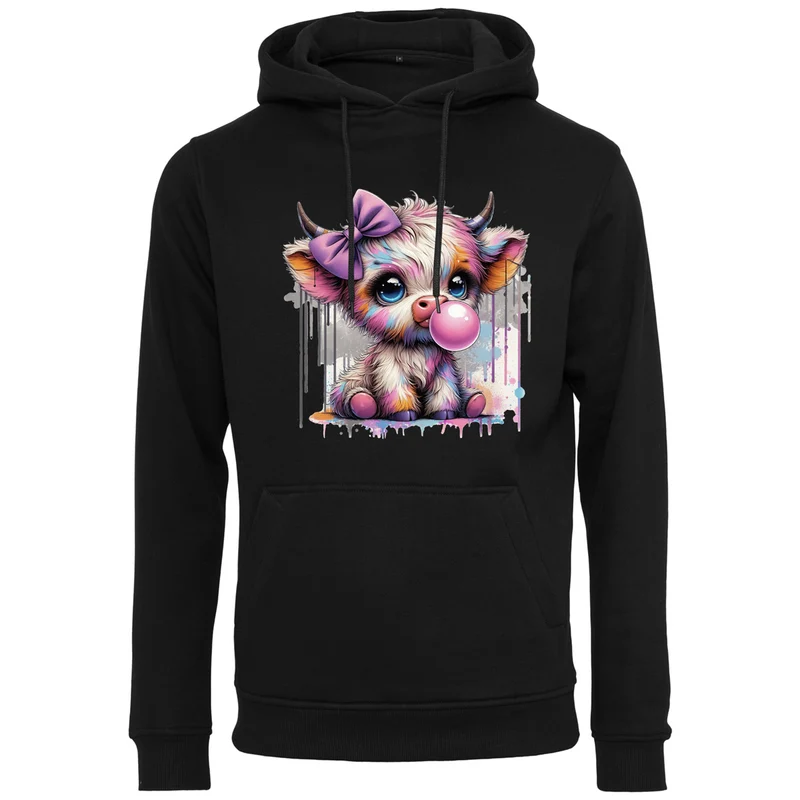 Hoodie - Bubble Kuh Cow Druck - verschiedene Farben zur Auswahl