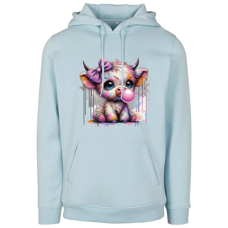 Hoodie - Bubble Kuh Cow Druck - verschiedene Farben zur Auswahl
