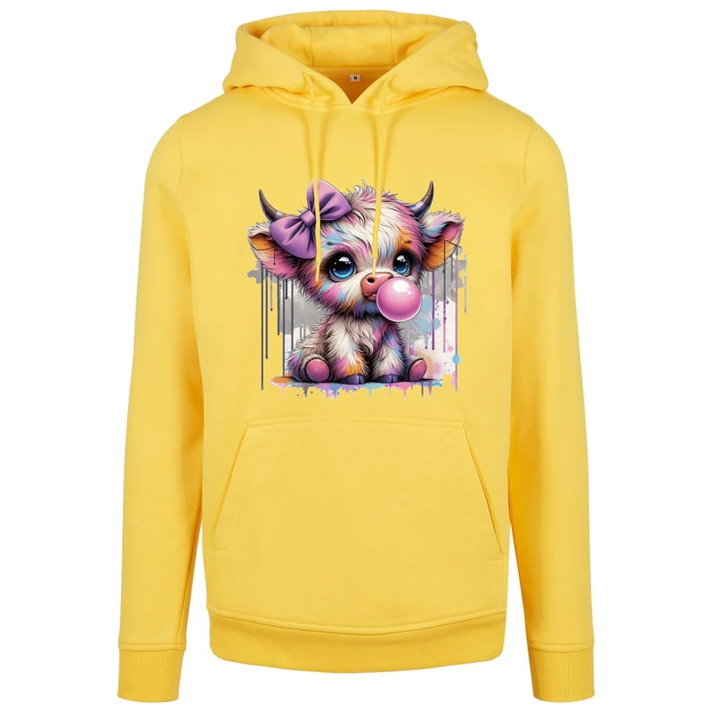 Hoodie - Bubble Kuh Cow Druck - verschiedene Farben zur Auswahl
