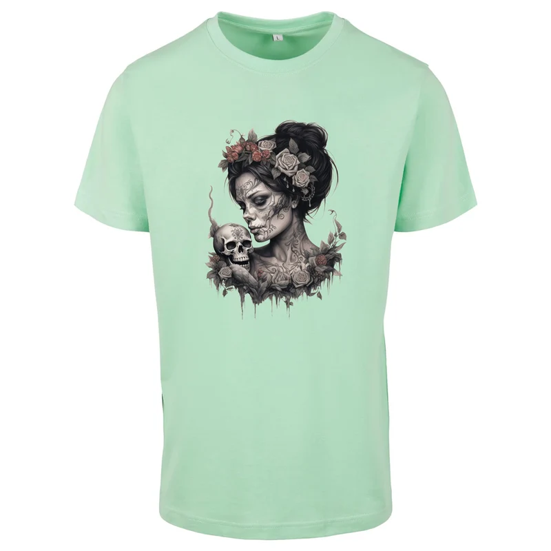 T-Shirt Shirt -Skull Woman Druck - verschiedene Farben zur Auswahl