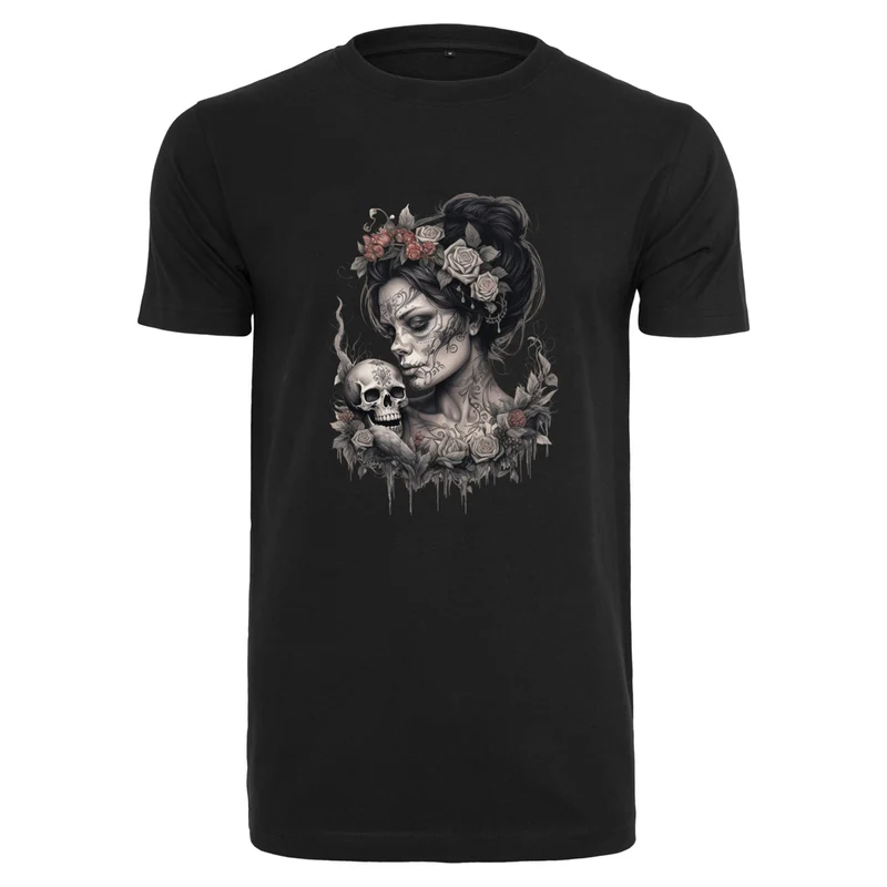 T-Shirt Shirt -Skull Woman Druck - verschiedene Farben zur Auswahl