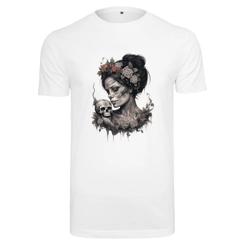 T-Shirt Shirt -Skull Woman Druck - verschiedene Farben zur Auswahl