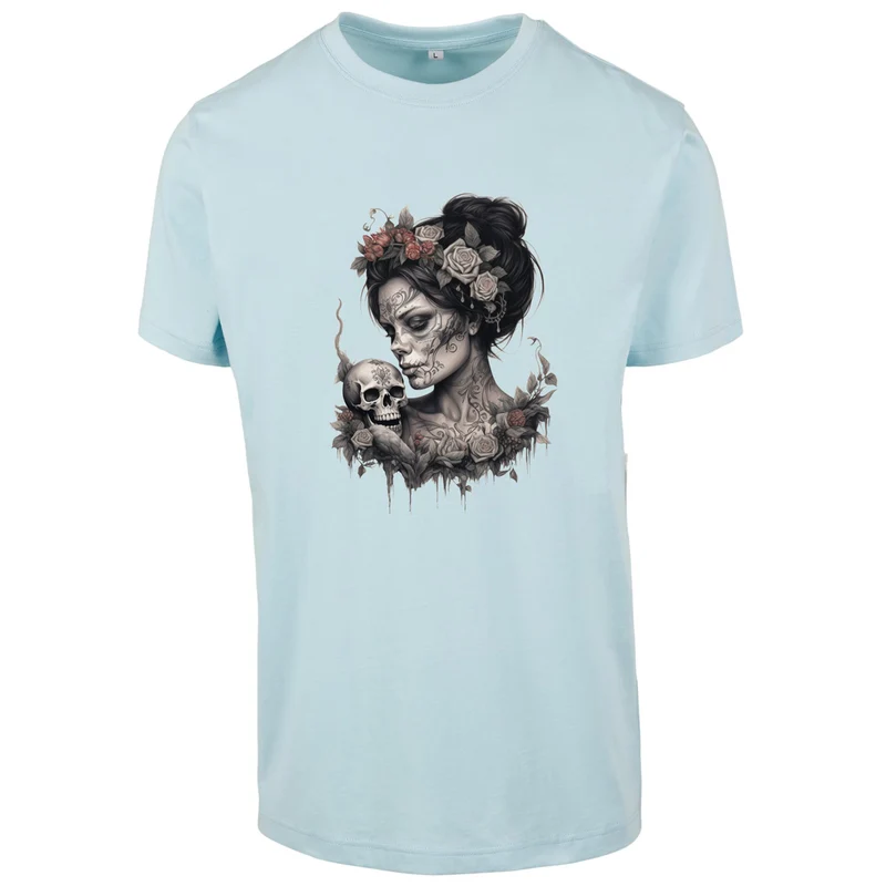 T-Shirt Shirt -Skull Woman Druck - verschiedene Farben zur Auswahl