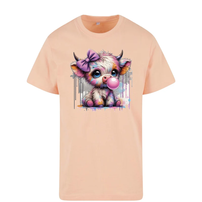 T-Shirt Shirt - Bubble Kuh Cow Druck - verschiedene Farben zur Auswahl