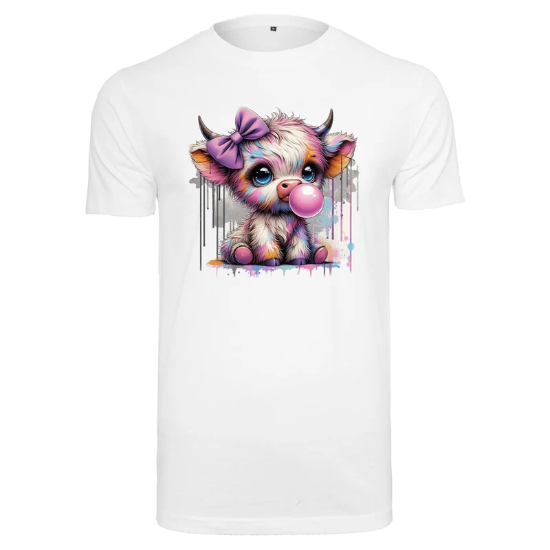 T-Shirt Shirt - Bubble Kuh Cow Druck - verschiedene Farben zur Auswahl