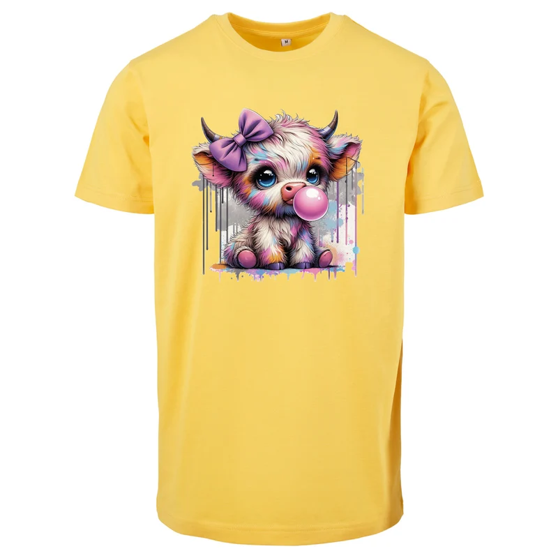 T-Shirt Shirt - Bubble Kuh Cow Druck - verschiedene Farben zur Auswahl