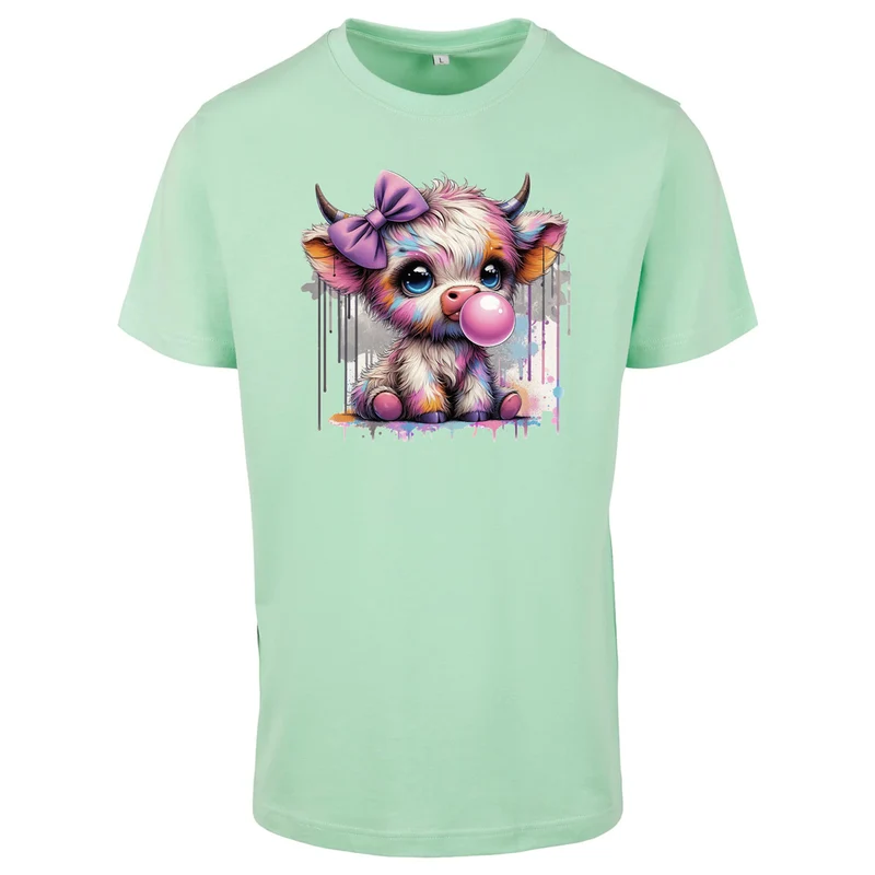 T-Shirt Shirt - Bubble Kuh Cow Druck - verschiedene Farben zur Auswahl