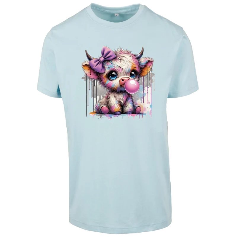 T-Shirt Shirt - Bubble Kuh Cow Druck - verschiedene Farben zur Auswahl
