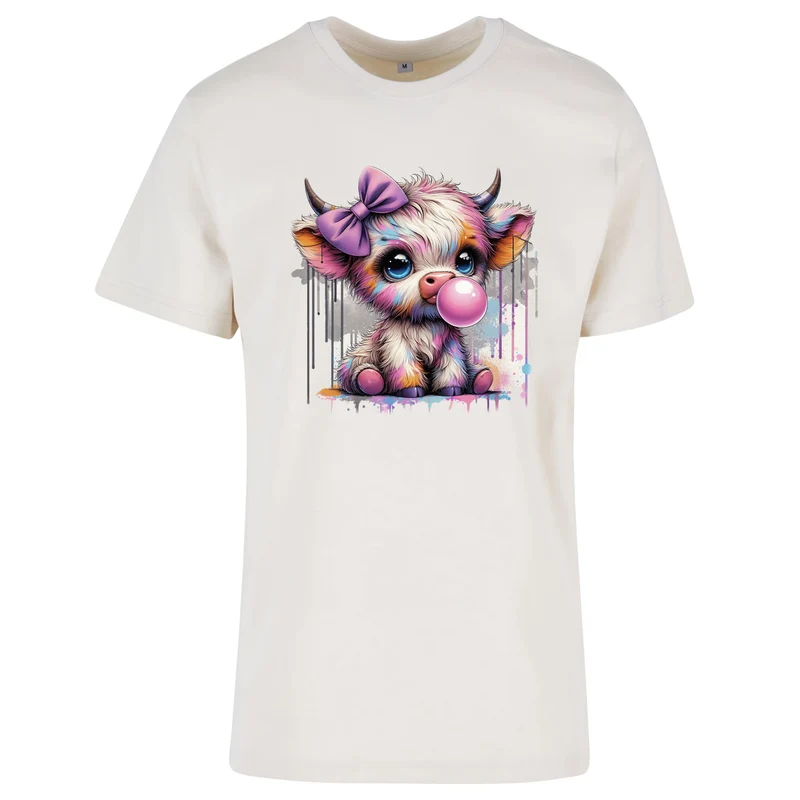 T-Shirt Shirt - Bubble Kuh Cow Druck - verschiedene Farben zur Auswahl