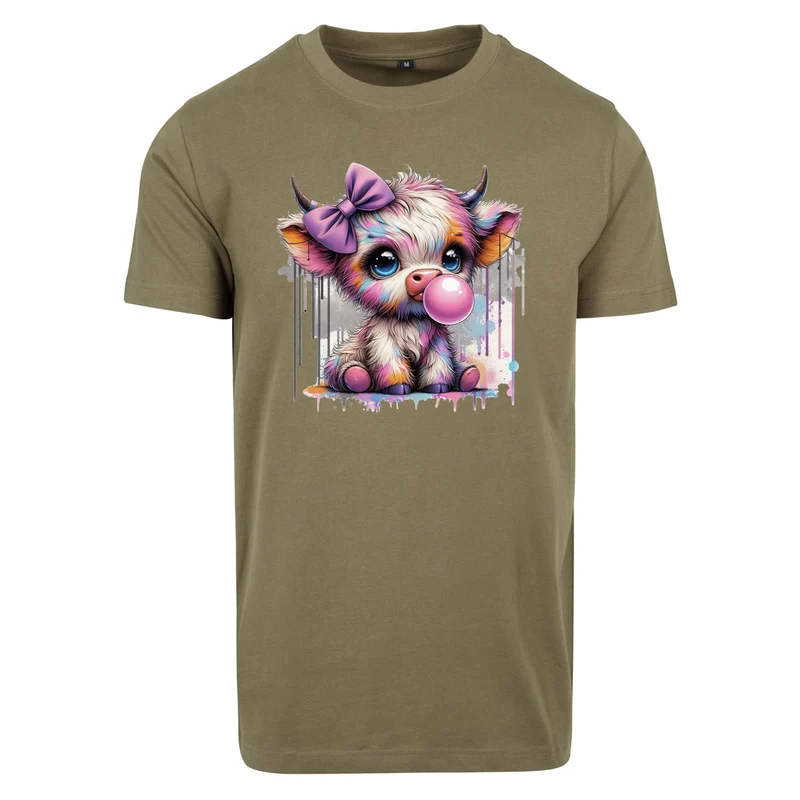 T-Shirt Shirt - Bubble Kuh Cow Druck - verschiedene Farben zur Auswahl