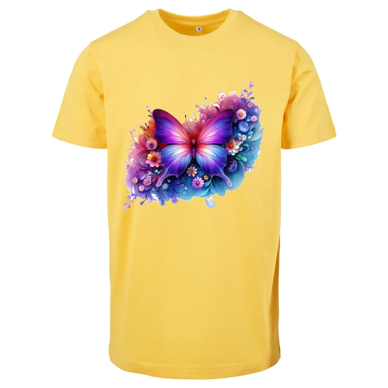 T-Shirt Shirt - Butterfly Schmetterling Druck - verschiedene Farben zur Auswahl