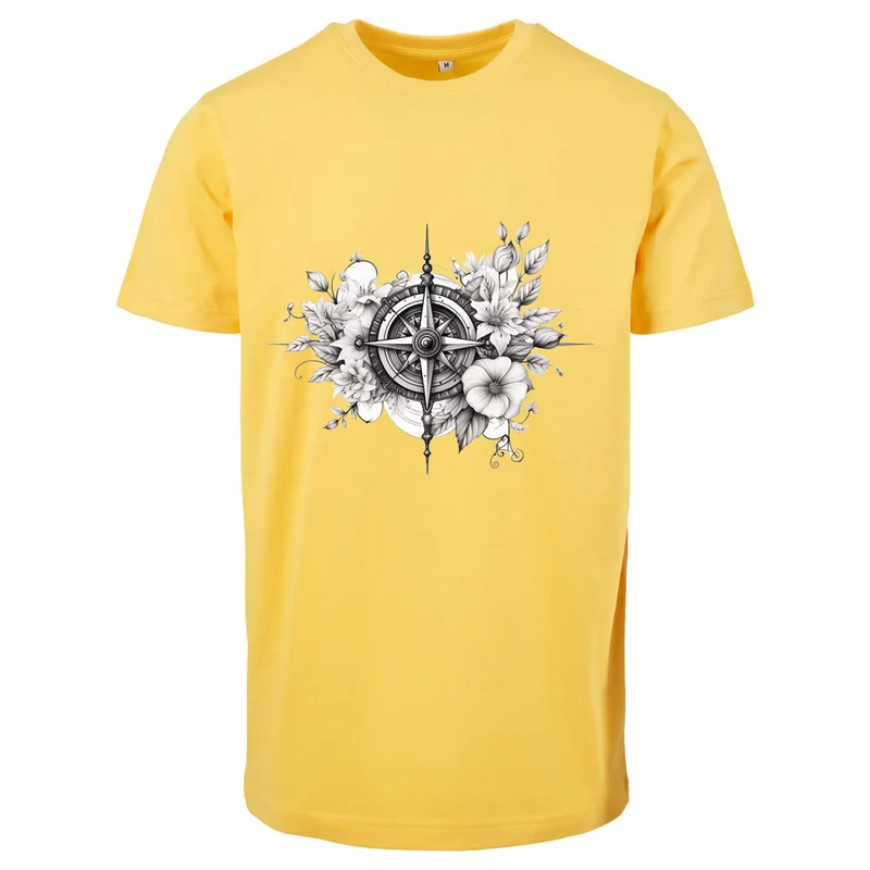 T-Shirt Shirt - Kompass Druck - verschiedene Farben zur Auswahl