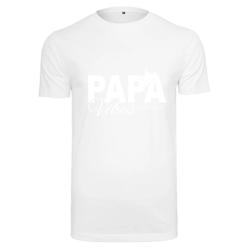 T-Shirt Shirt -Papa Vibes - Druck Weiß Matt - verschiedene Farben zur Auswahl