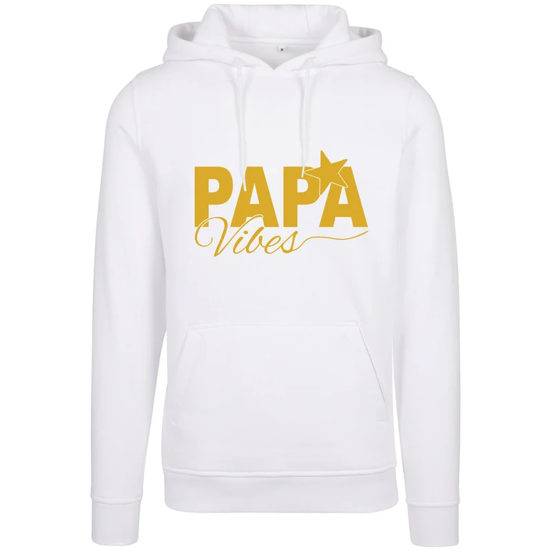 Hoodie - Papa Vibes - Druck Gold Matt - verschiedene Farben zur Auswahl