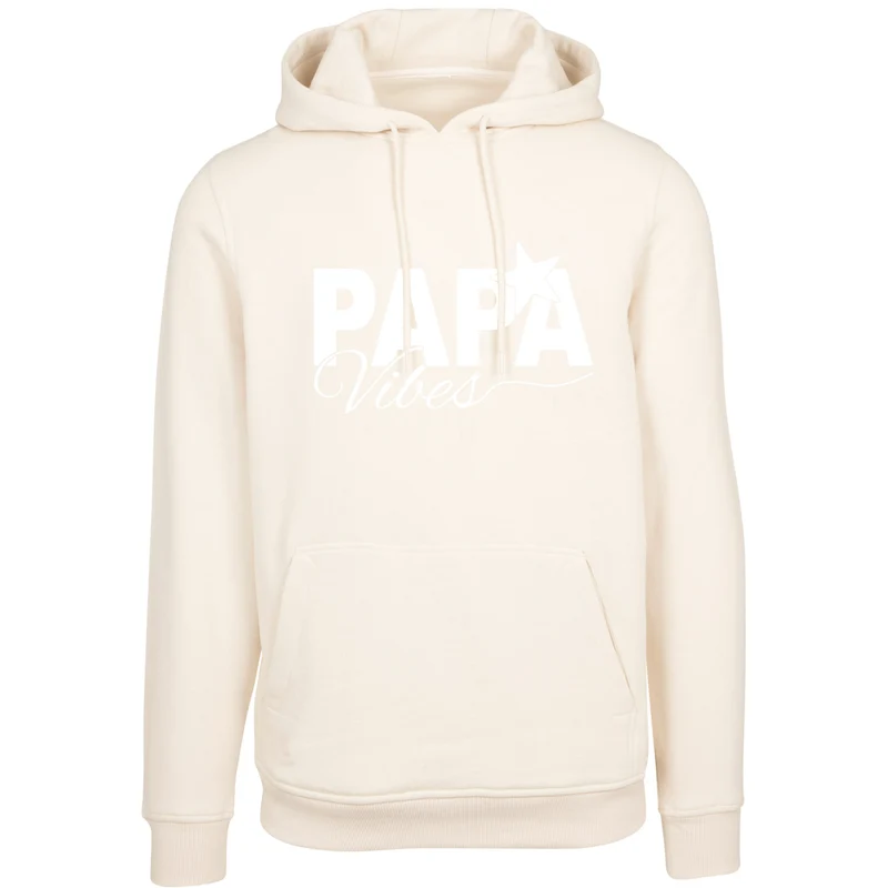 Hoodie - Papa Vibes - Druck Weiß Matt - verschiedene Farben zur Auswahl
