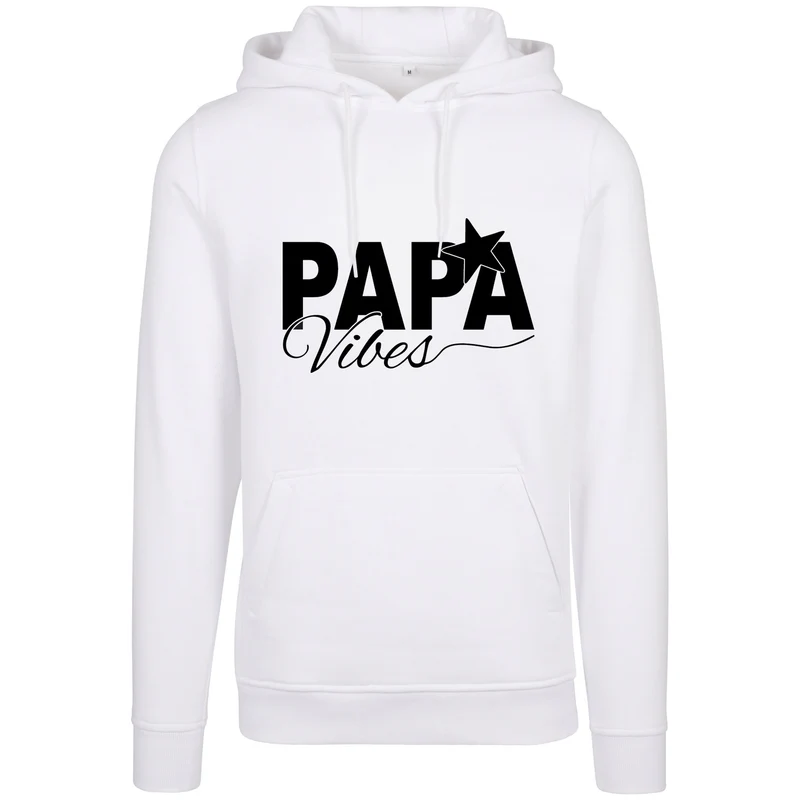 Hoodie - Papa Vibes - Druck Schwarz Matt - verschiedene Farben zur Auswahl
