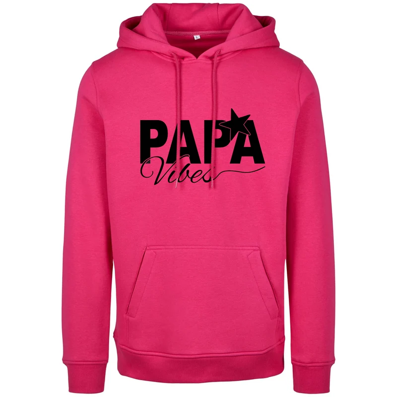 Hoodie - Papa Vibes - Druck Schwarz Matt - verschiedene Farben zur Auswahl