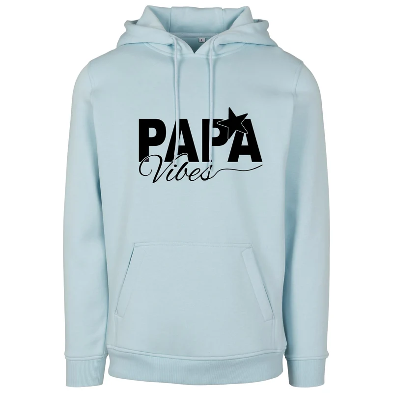 Hoodie - Papa Vibes - Druck Schwarz Matt - verschiedene Farben zur Auswahl