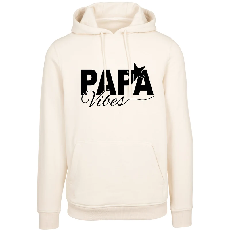 Hoodie - Papa Vibes - Druck Schwarz Matt - verschiedene Farben zur Auswahl