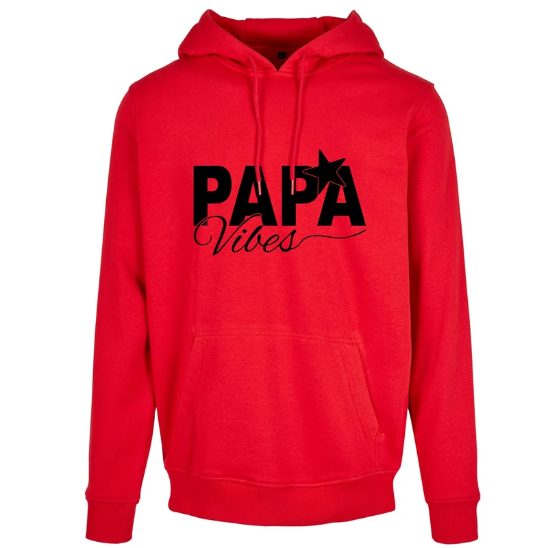 Hoodie - Papa Vibes - Druck Schwarz Matt - verschiedene Farben zur Auswahl