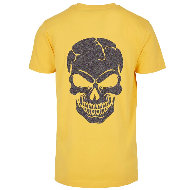 T-Shirt Shirt - Skull Head Glitzer Multi Druck - verschiedene Farben zur Auswahl