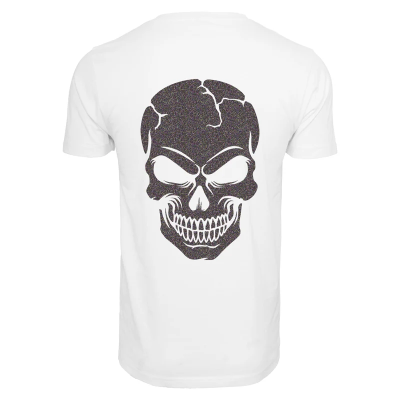T-Shirt Shirt - Skull Head Glitzer Multi Druck - verschiedene Farben zur Auswahl