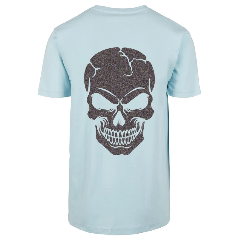 T-Shirt Shirt - Skull Head Glitzer Multi Druck - verschiedene Farben zur Auswahl