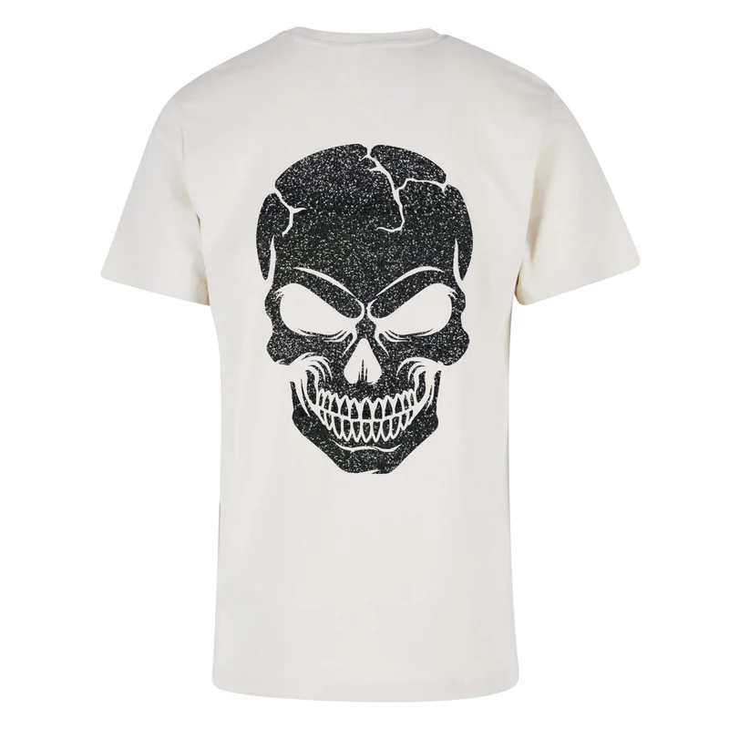 T-Shirt Shirt - Skull Head Glitzer Schwarz Druck - verschiedene Farben zur Auswahl