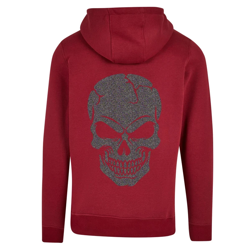 ZIP Hoodie - Skull Head Glitter Multicolor Druck - verschiedene Farben zur Auswahl