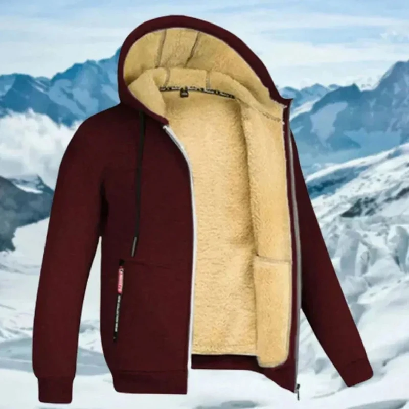 Andreas | Herren Winterjacke mit Fleece Futter und Kapuze
