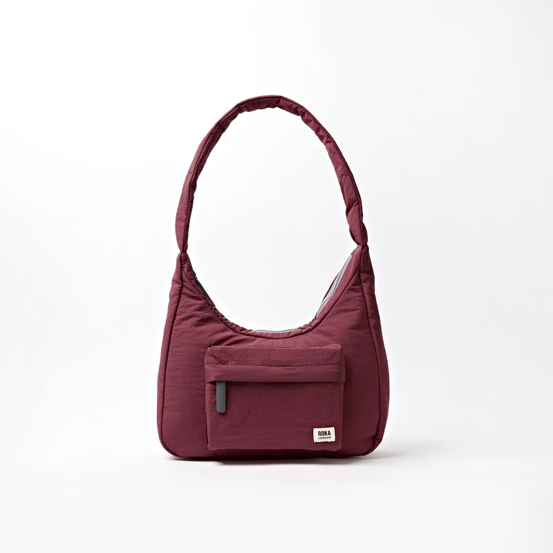 ROKA Belsize Bordeaux Kleine Tasche aus recyceltem Taslon