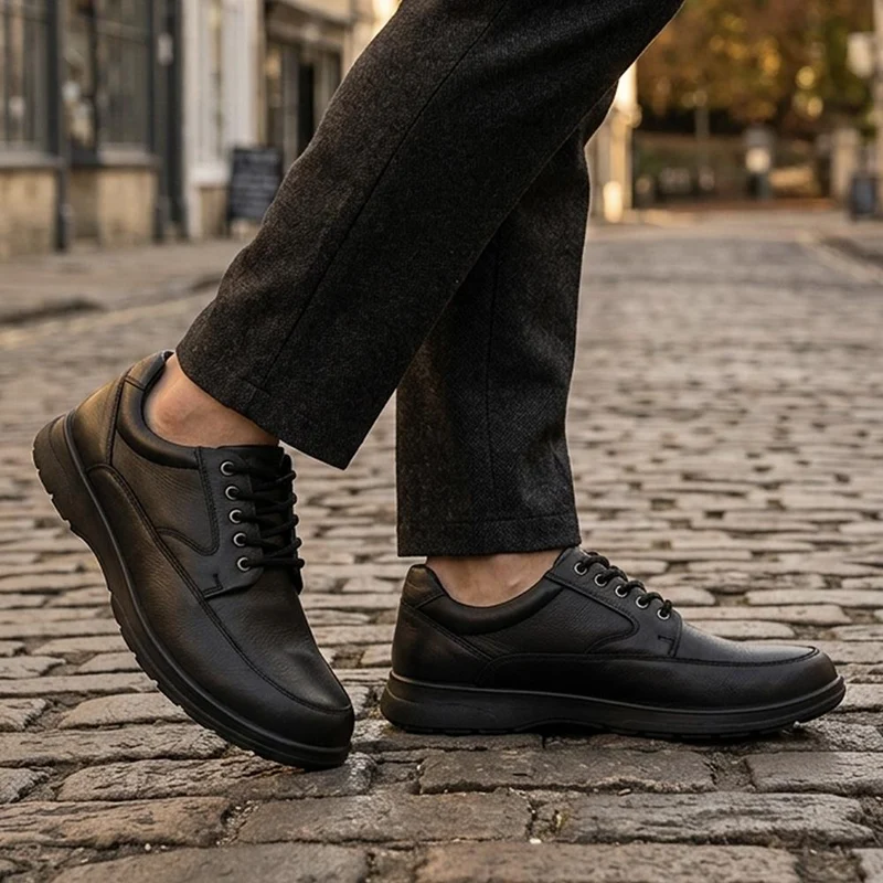Padders Wide Fit Leather Lace Up Shoes - PADDDIN44005 / 330 057 - Black