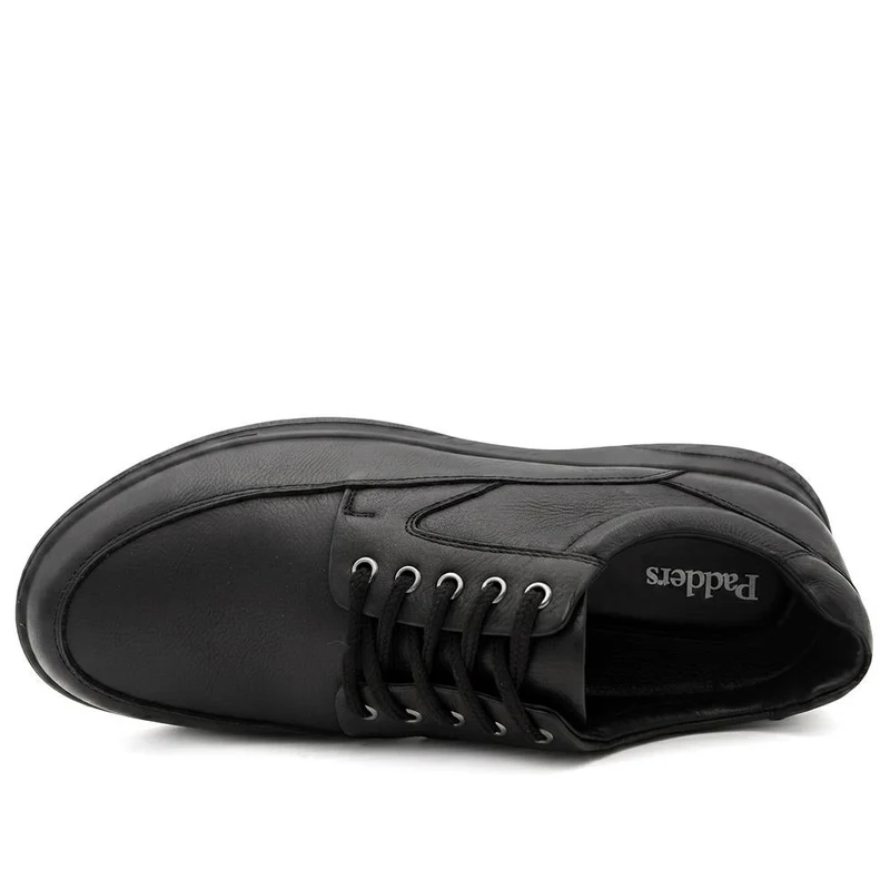 Padders Wide Fit Leather Lace Up Shoes - PADDDIN44005 / 330 057 - Black