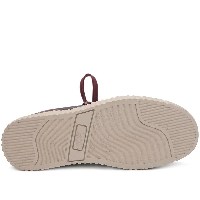 Bellissimo Chunky Lace Wedge Trainers - BELWBIN44093 / 330 234 - Burgundy