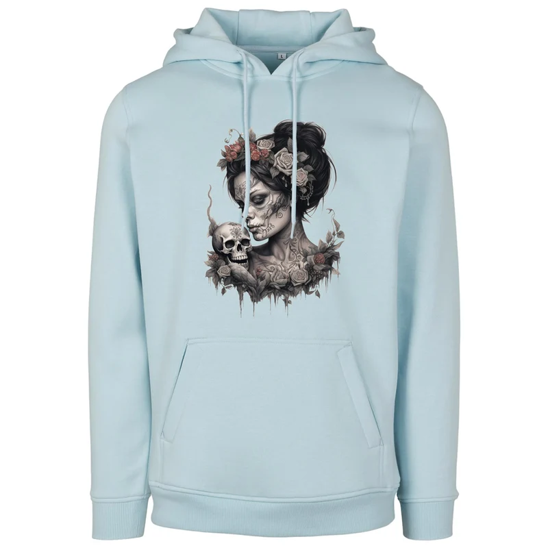 Hoodie - Skull Woman Druck - verschiedene Farben zur Auswahl