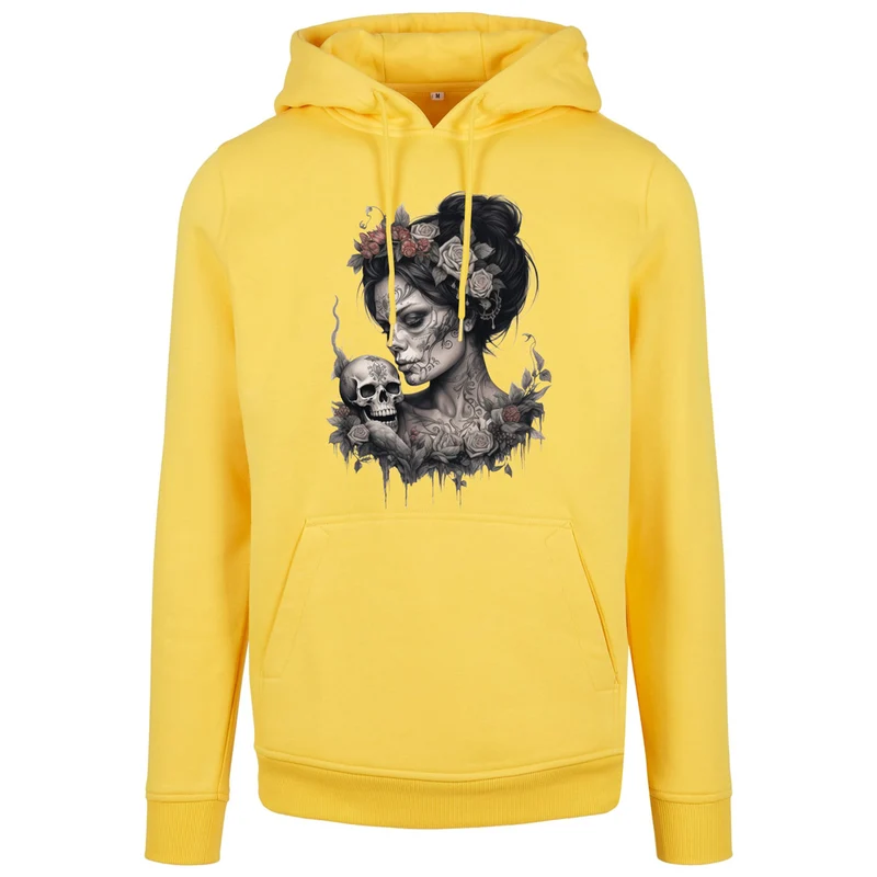 Hoodie - Skull Woman Druck - verschiedene Farben zur Auswahl