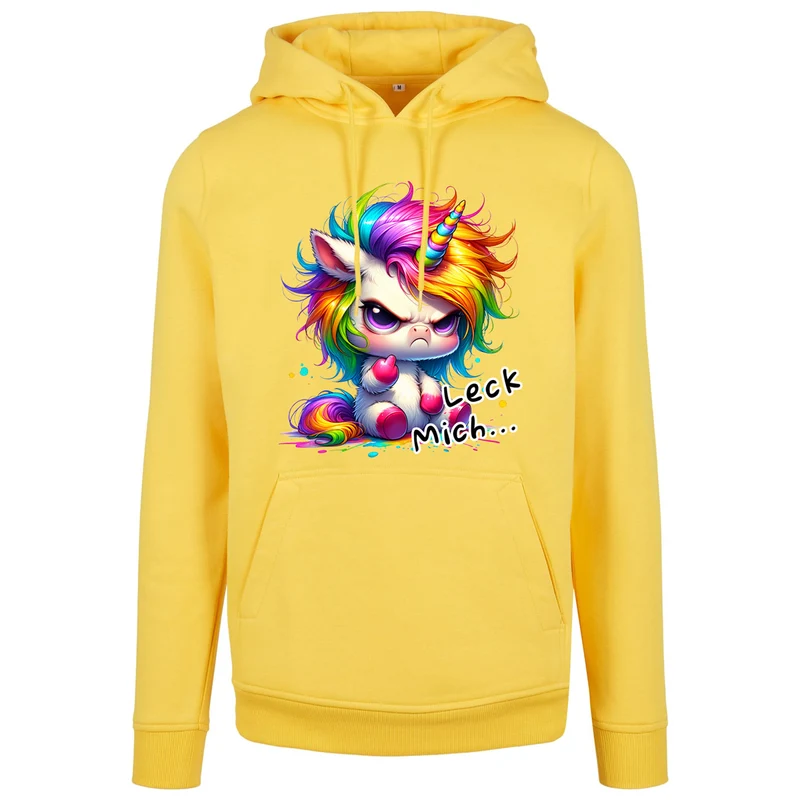 Hoodie - Unicorn Einhorn Leck Mich ! Druck - verschiedene Farben zur Auswahl