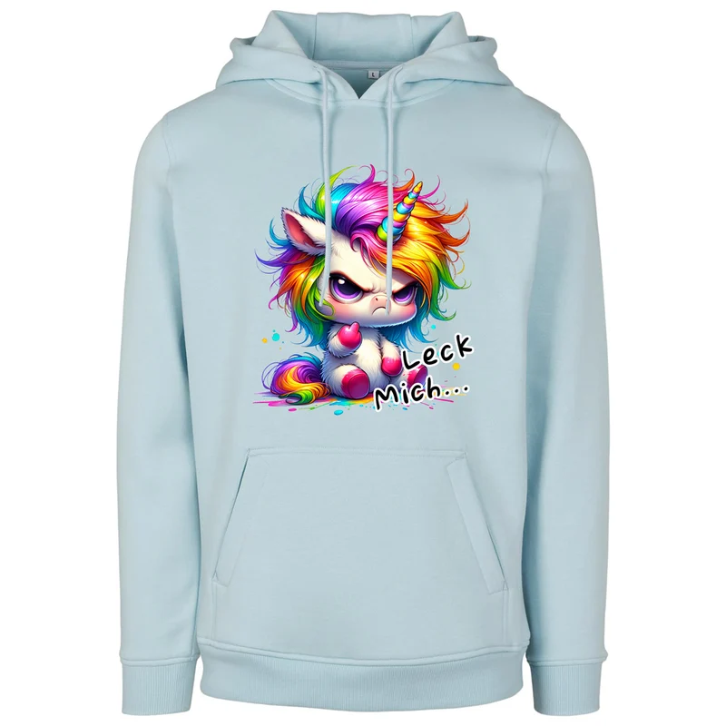 Hoodie - Unicorn Einhorn Leck Mich ! Druck - verschiedene Farben zur Auswahl