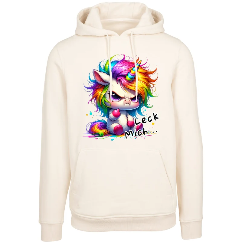 Hoodie - Unicorn Einhorn Leck Mich ! Druck - verschiedene Farben zur Auswahl