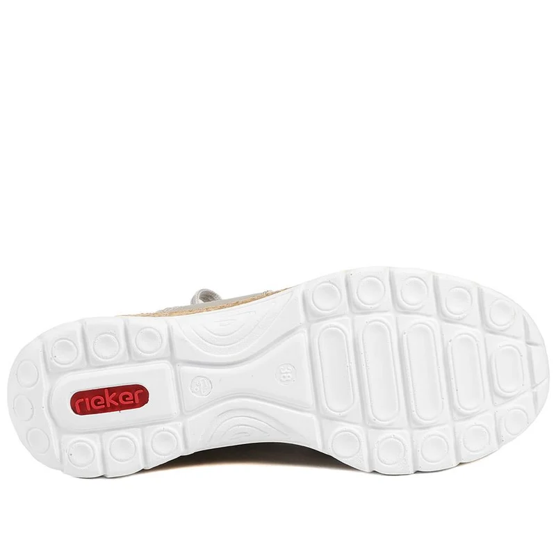 Rieker Memory Foam Zip & Lace Shoes - RKR43589 / 329 539 - Beige