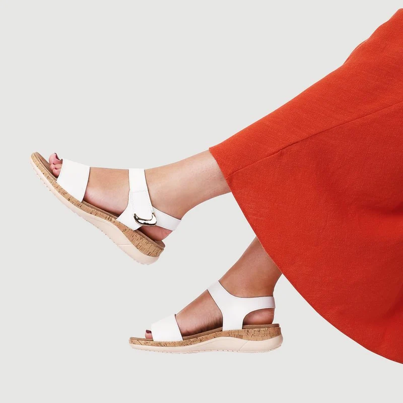 Triple Strap Touch-Fastening Sandals - BAIZH41068 / 327 979 - White