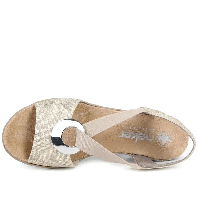 Slingback Wedge Sandals - RKR37525 / 323 724 - Natural