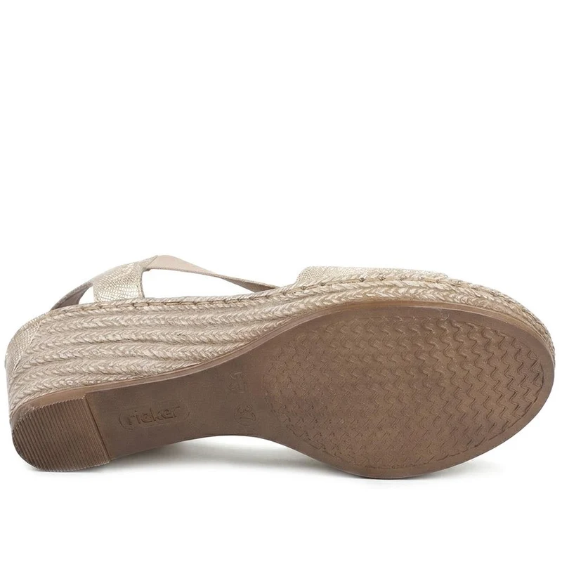 Slingback Wedge Sandals - RKR37525 / 323 724 - Natural