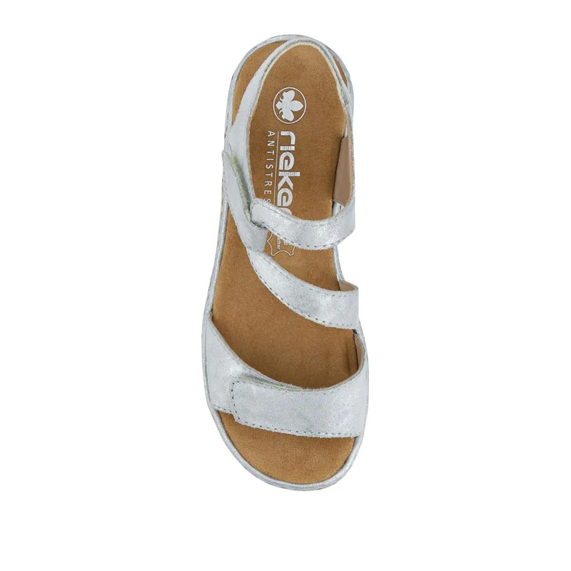 Flat Leather Sandal - RKR29540 / null - Silver