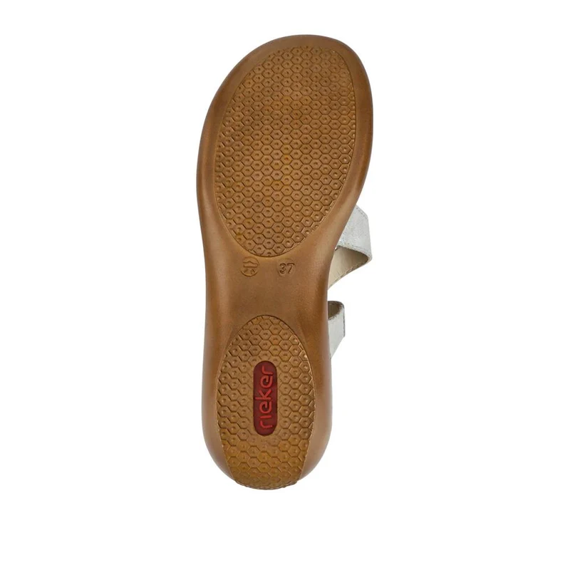 Flat Leather Sandal - RKR29540 / null - Silver