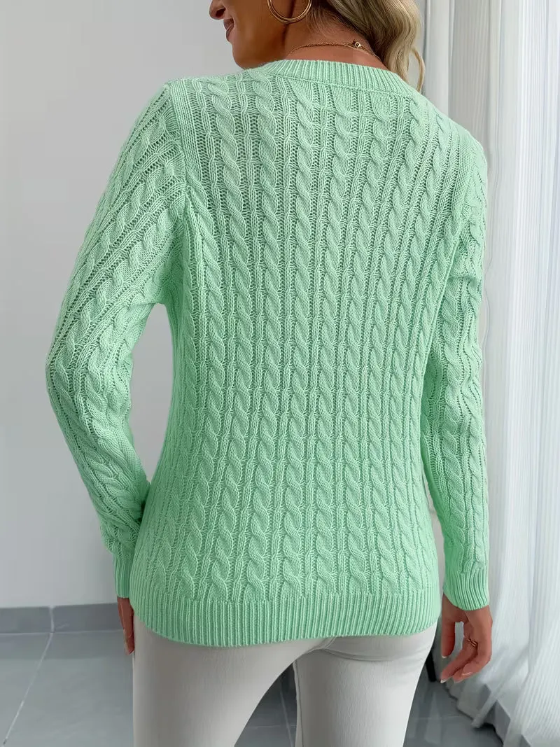 Lenea – Langarm Pullover Mit Zopfmuster