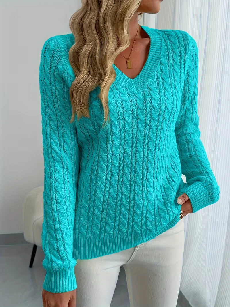 Lenea – Langarm Pullover Mit Zopfmuster